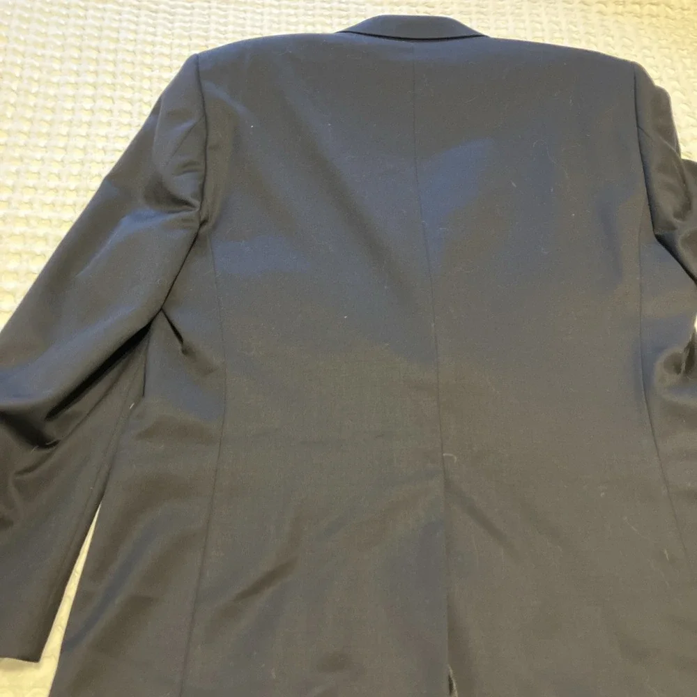 Joseph & Feiss 43R Navy Sport Coat Blazer Jacket Gold‎ Button Wool